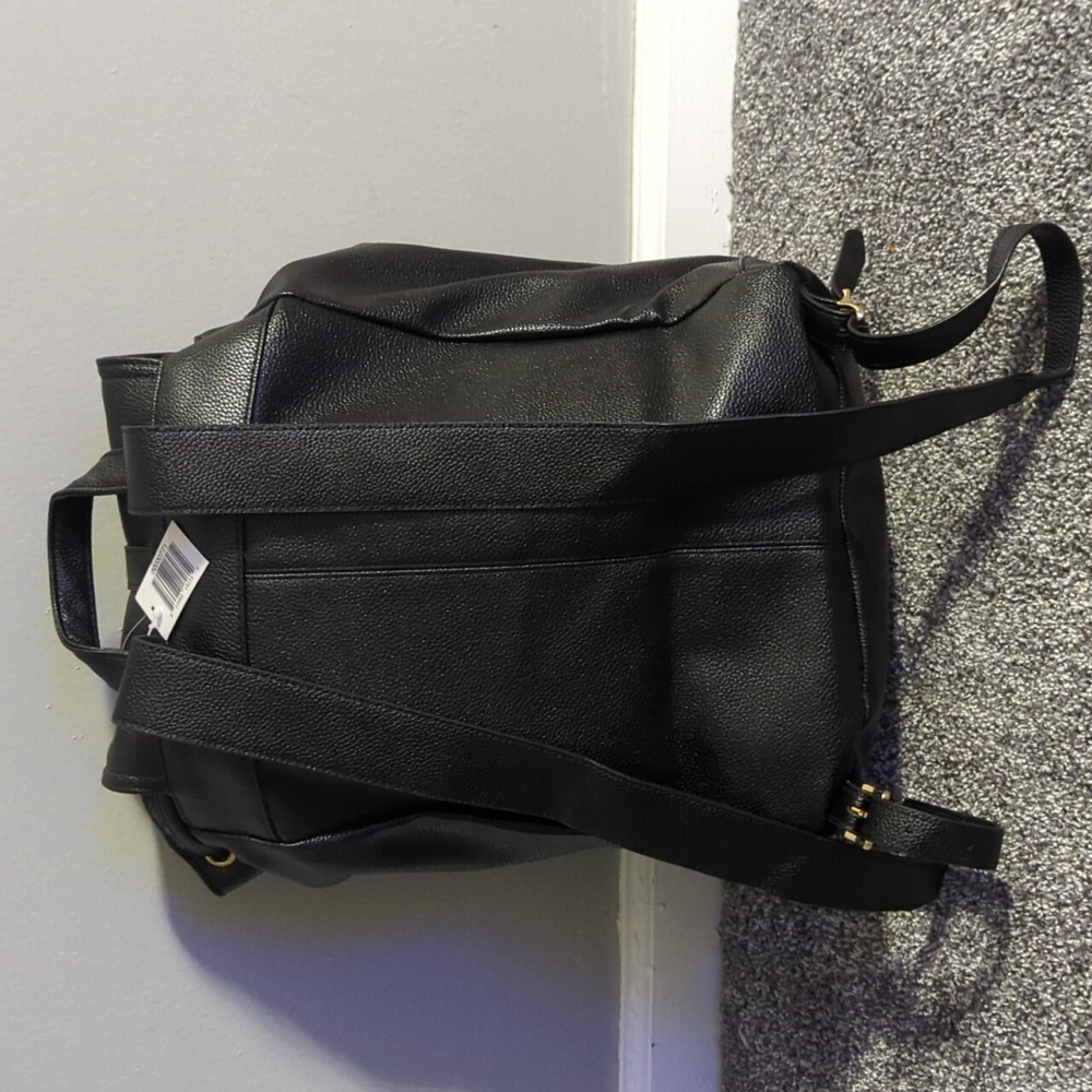 Black Leather Backpack - Picture 2 of 6